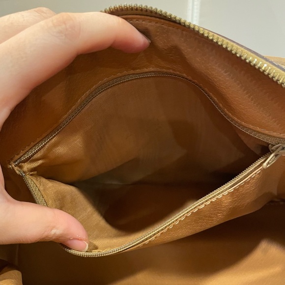 Used Celine Macadam Beige Brown Leather VTG Boston Satchel Bag Purse Authentic! - Picture 16 of 16